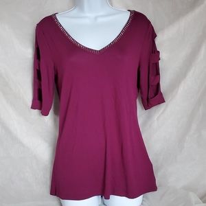 💜 Jennifer Lopez Ladder Sleeve top